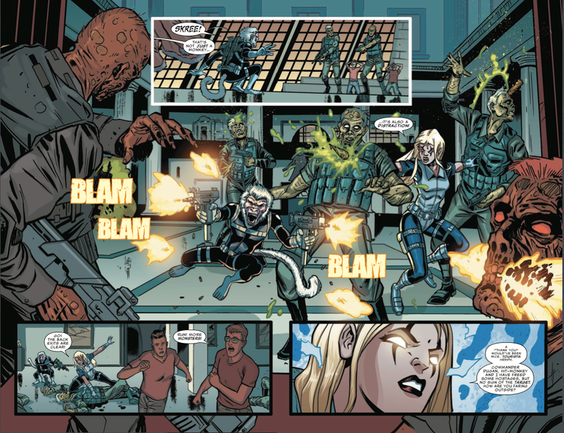 Illustration for article titled Exclusive Marvel preview: Monsters save the day in Howling Commandos #5